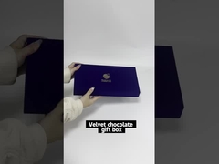 Boîte de chocolat en velours de qualité supérieure avec logo personnalisable
